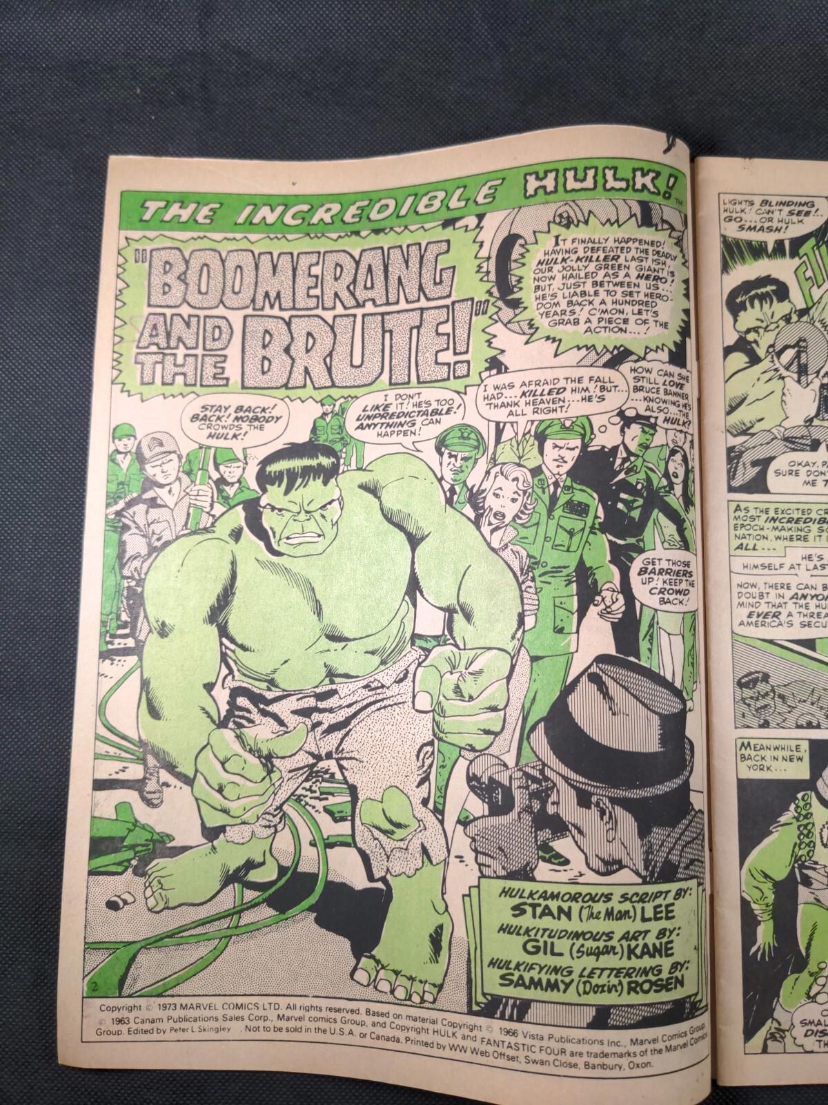 Mighty World of Marvel Issue No 37 June 1973  Vintage Marvel UK Comic - Retrorama UK