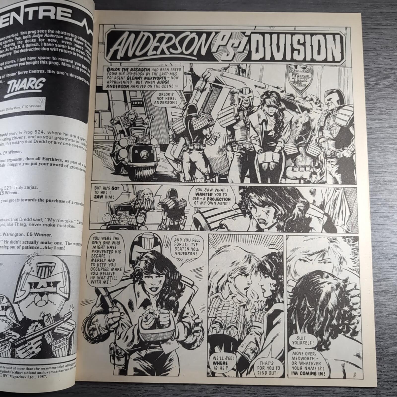 2000AD Prog 531 Featuring Judge Dredd 18th July 1987 Vintage Comic