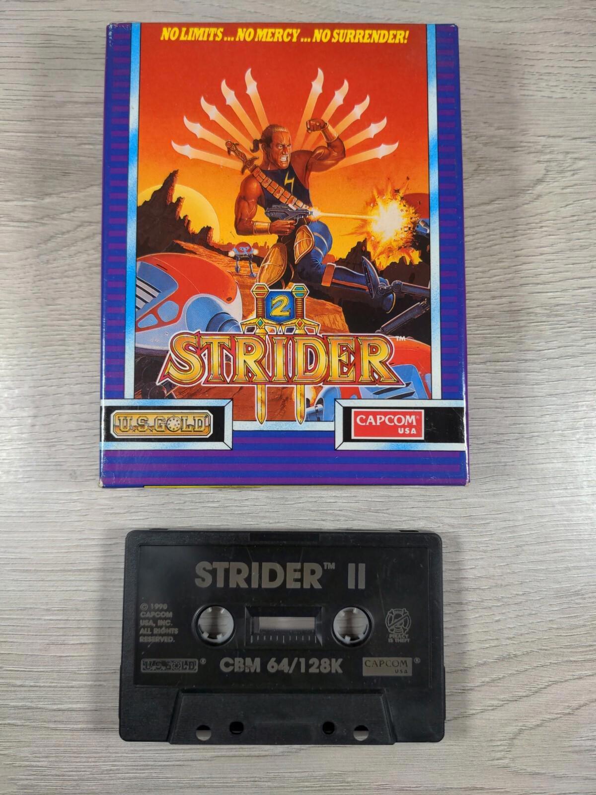 Strider 2 Commodore 64 C64 Video Game Cassette Capcom Tested & Working No Manual