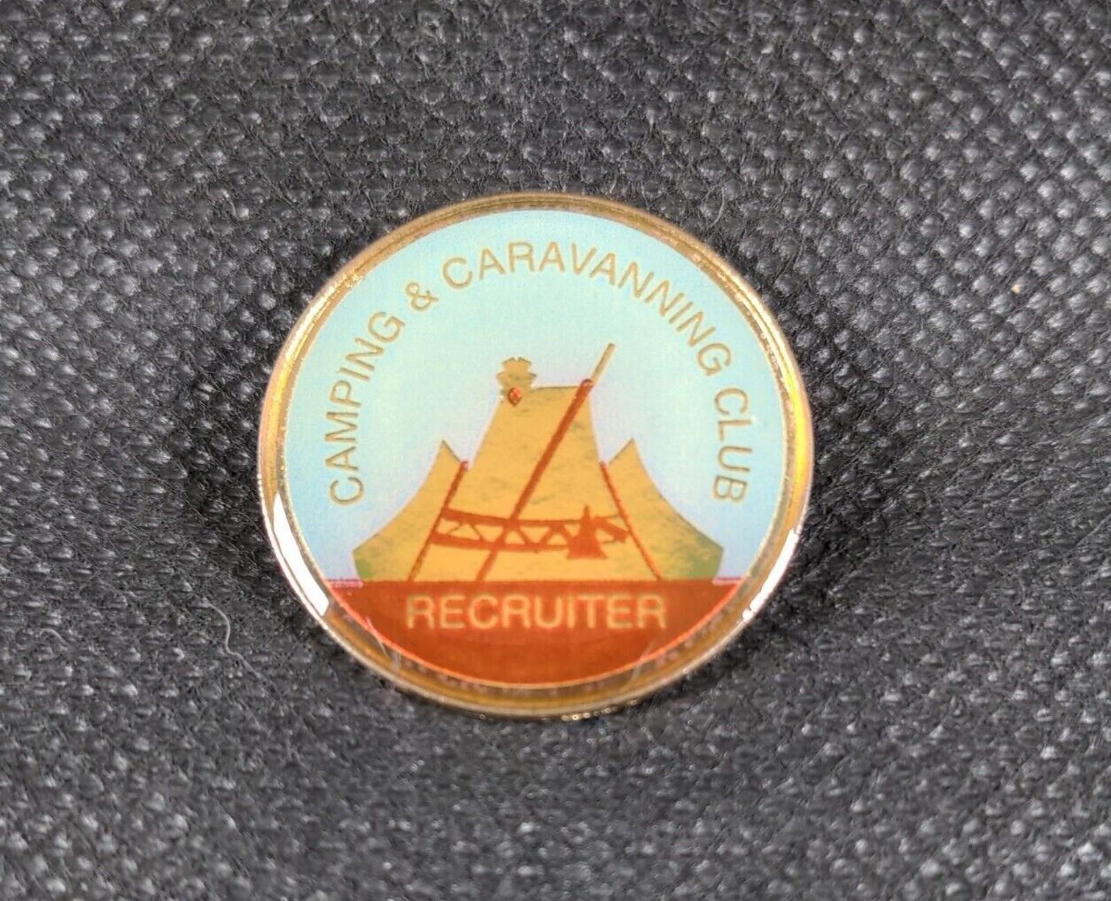 The Camping & Caravanning Club Recruiter Vintage Metal Pin Badge - Retrorama UK