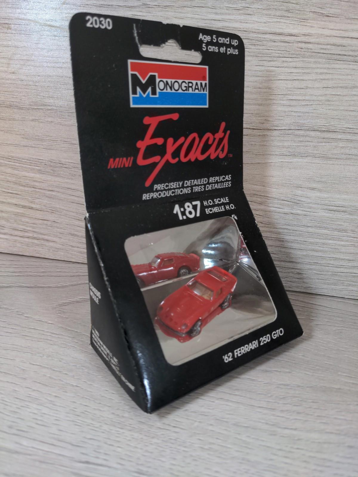 Monogram Mini Exacts 62 Ferrari 250 GTO No 2030 Diecast Model Car 1:87 H.O Scale