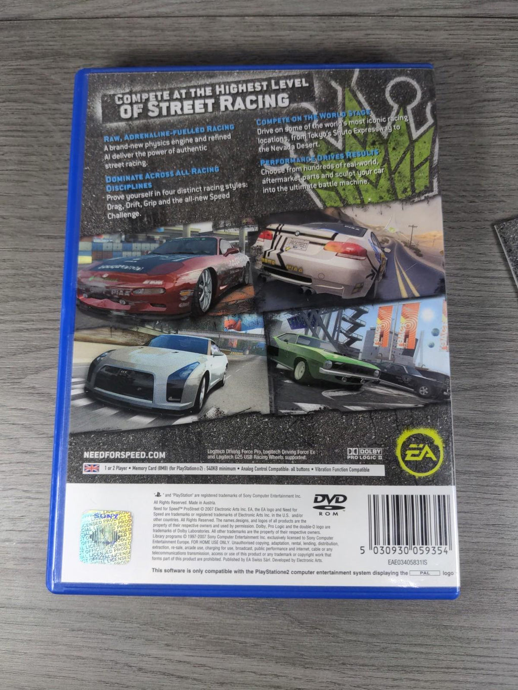 Need For Speed Pro Street Playstation 2 PS2 Game + Manual Tested & Working