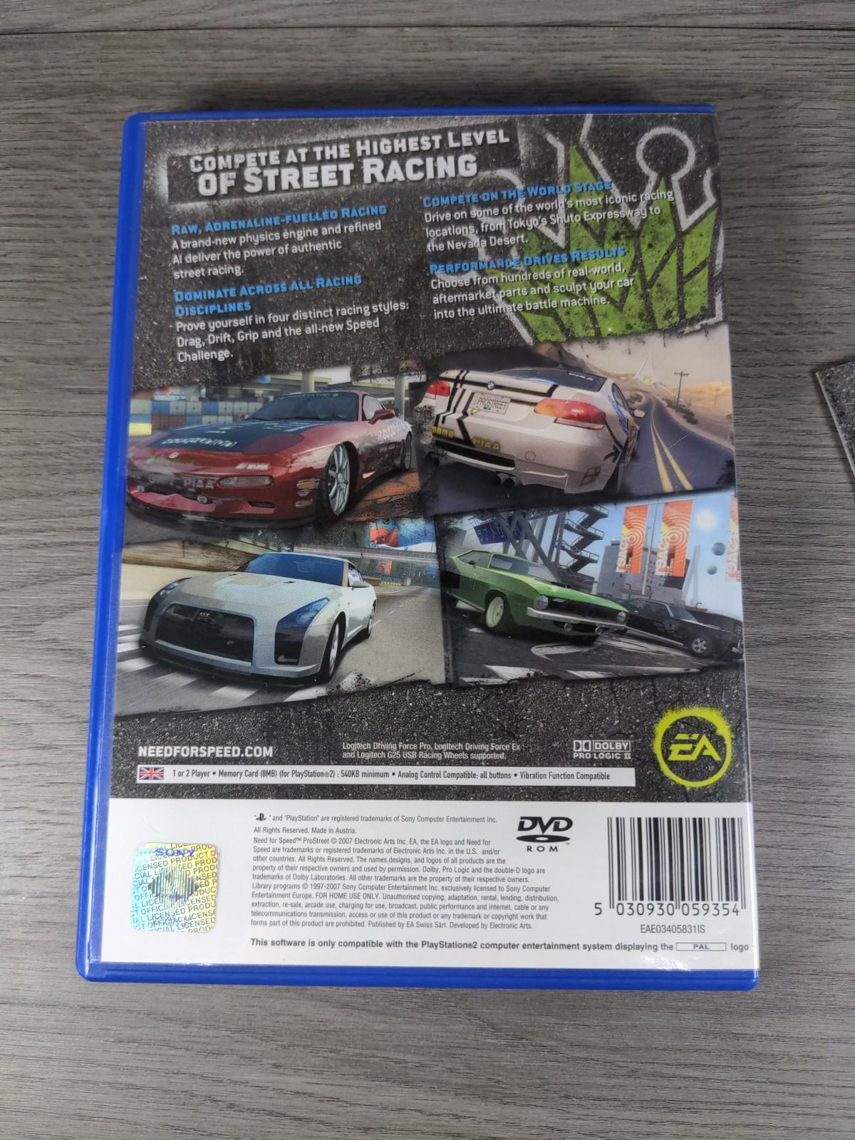 Need For Speed Pro Street Playstation 2 PS2 Game + Manual Tested & Working