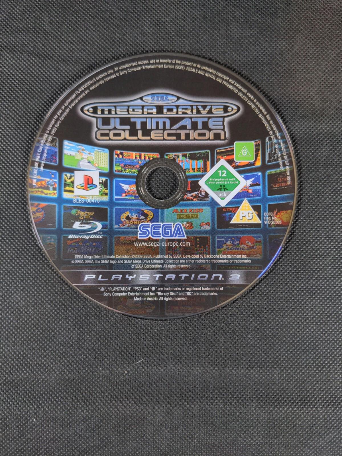 Sega Mega Drive Ultimate Collection Playstation 3 PS3  Region 2 PAL
