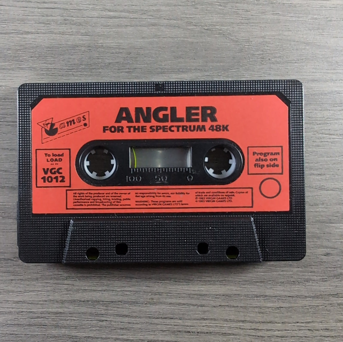 Angler ZX Spectrum 48K Virgin Games Retro Video Game Tested & Working
