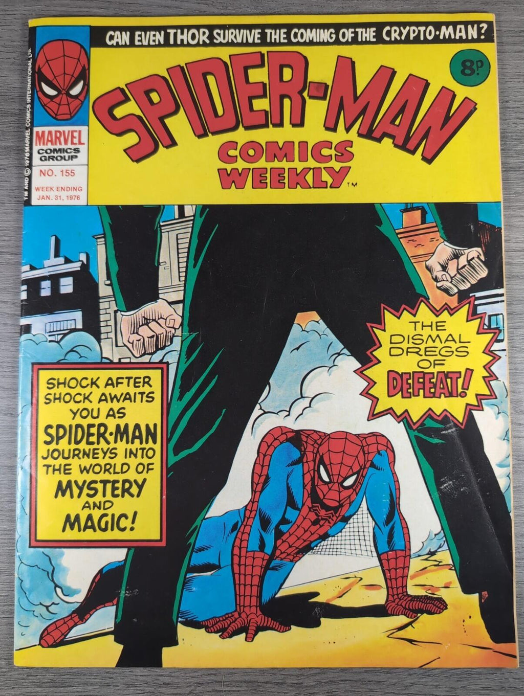 Spider-Man Comics Weekly No 155 Marvel Comics UK 31st January 1976 Vintage Comic