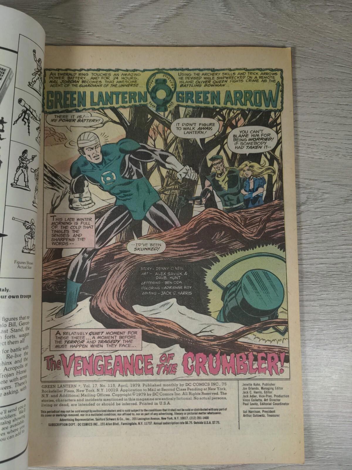 DC Comics Green Lantern #115 April 1979 Co-Staring Green Arrow - Vintage Comic