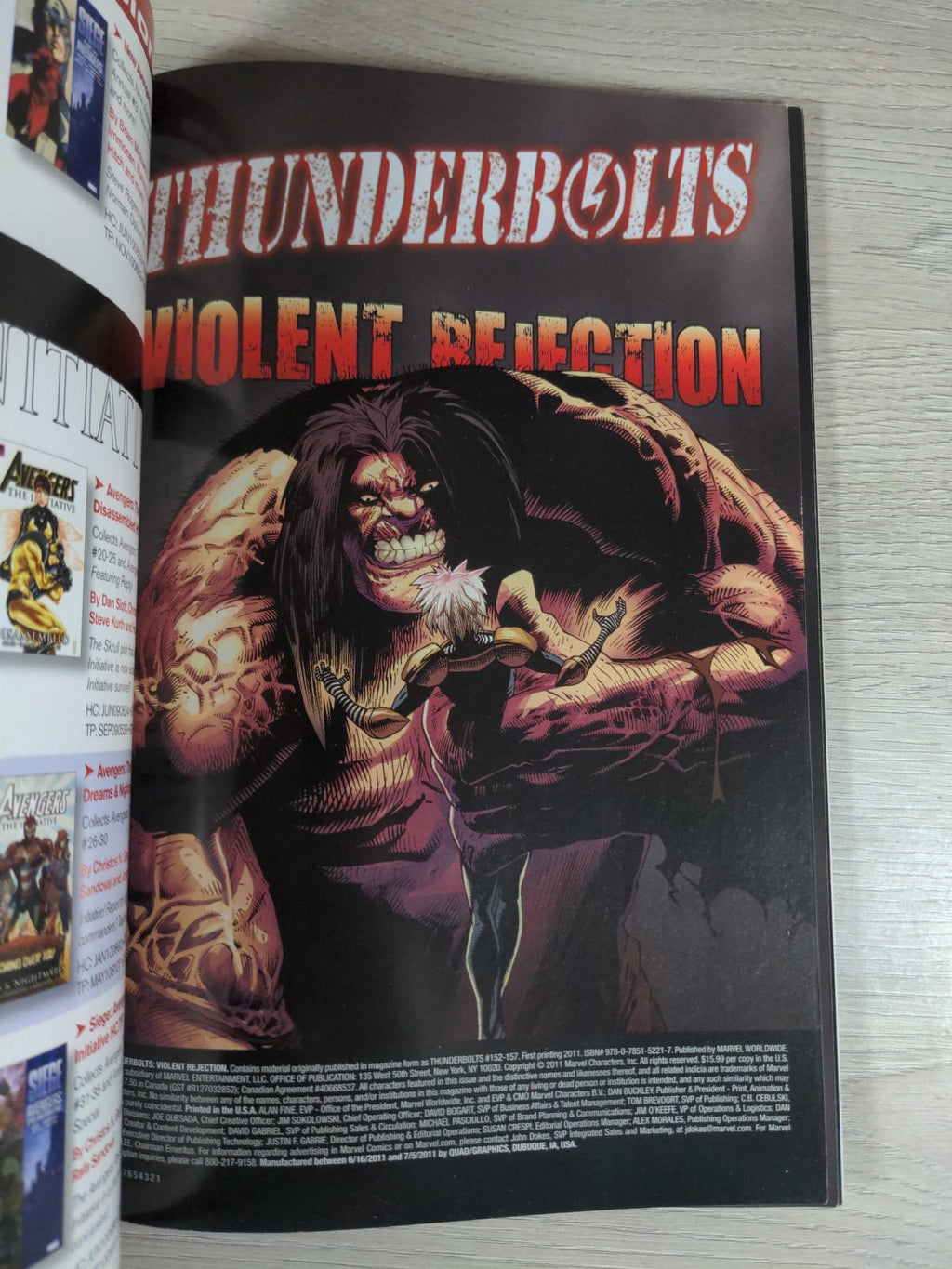 Thunderbolts: Violent Rejection Jeff Parker Paperback 2011 Marvel Graphic Novel