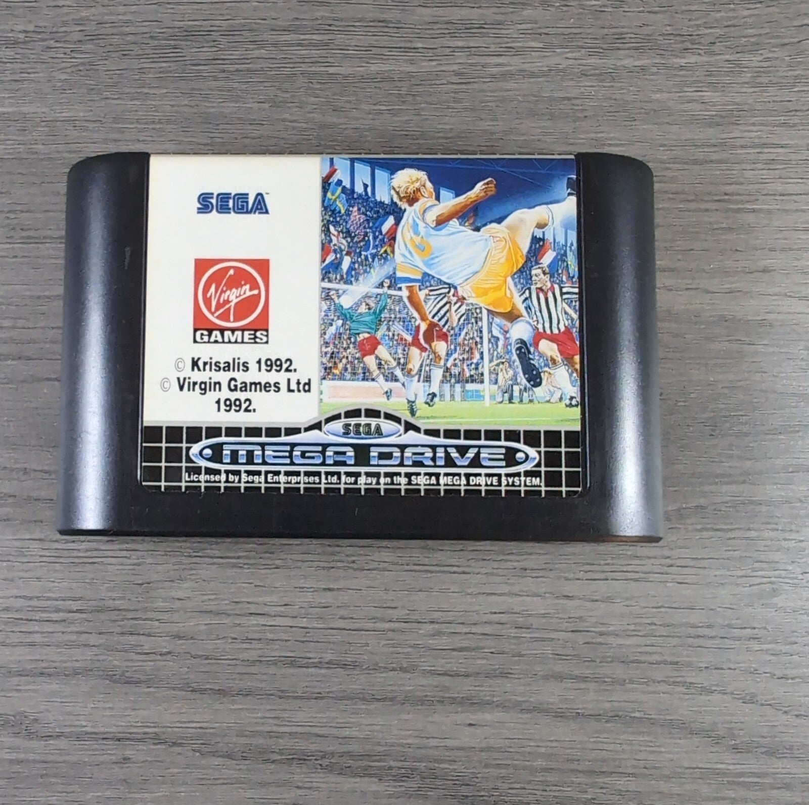 European Club Soccer Sega Mega Drive Game Tested & Working UK Pal Region CIB