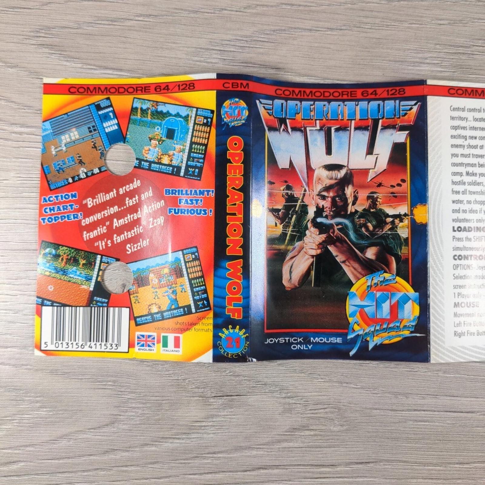 Operation Wulf Commodore 64 C64 Video Game Cassette Tested & Working