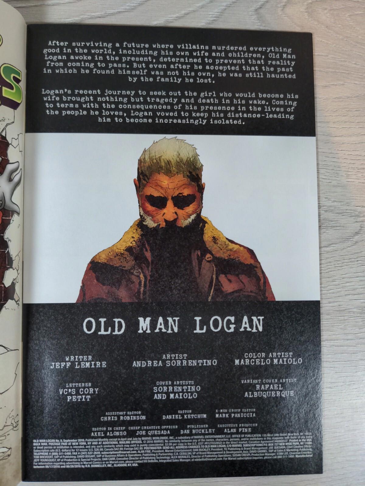Marvel Comics - Old Man Logan - Issue No 8 - 2016 - Lemire-Sorrentino-Maiolo - Retrorama UK
