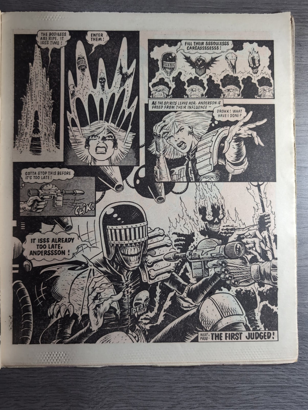 2000AD Prog 418 Featuring Judge Dread Comic 18th May 1985 Vintage Retro Comic