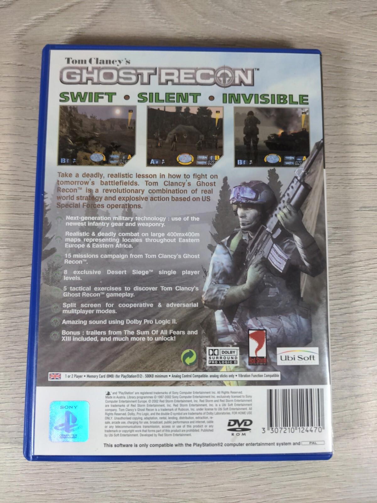 Tom Clancys Ghost Recon Playstation 2 PS2 Game & Manual