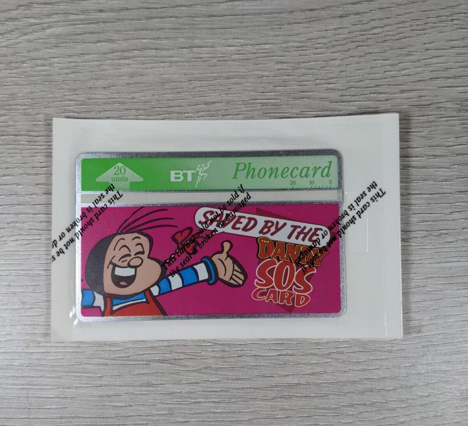 BT Phone Card Saved By The Dandy SOS Card £2 Vintage Phonecard - Retrorama UK