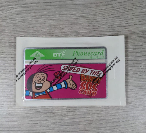 BT Phone Card Saved By The Dandy SOS Card £2 Vintage Phonecard - Retrorama UK