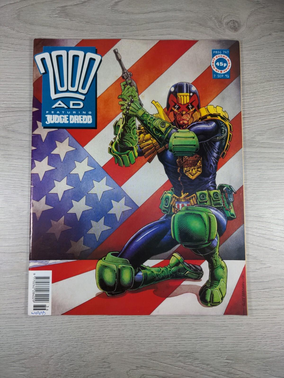 2000AD Featuring Judge Dredd Prog 747 September 1991 Vintage Comic
