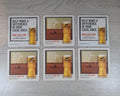 Carling 6 x Collectable Beer Mats Pub Bar Coaster Breweriana - Retrorama UK