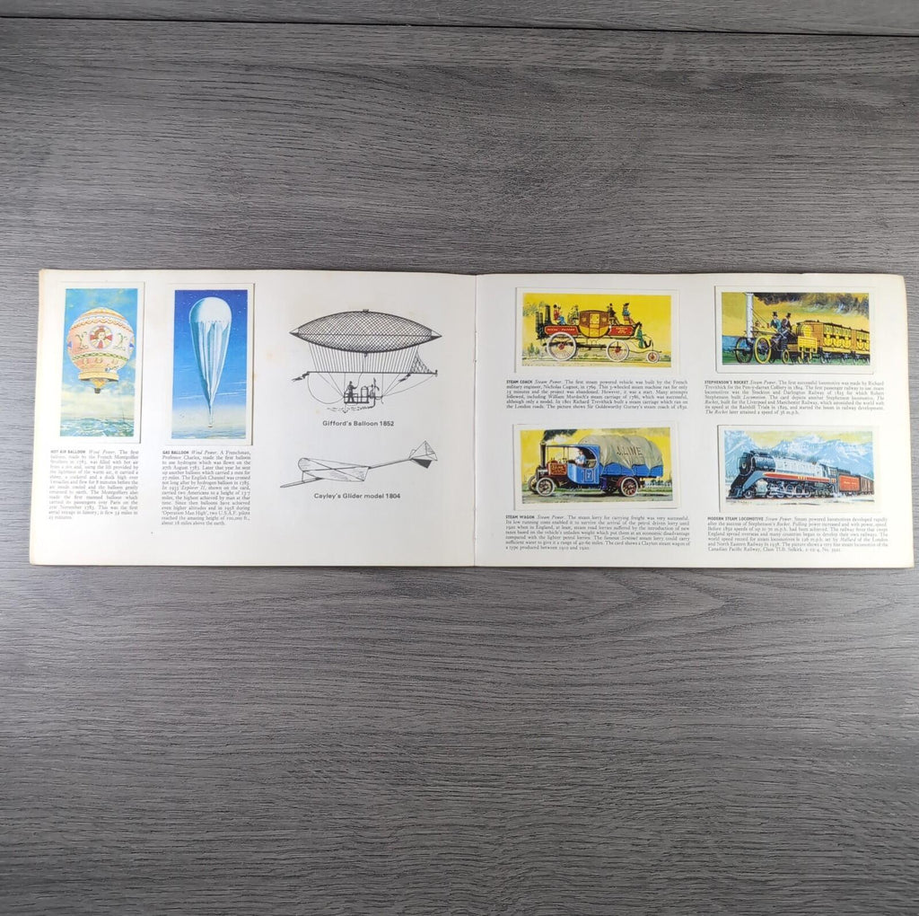 Brooke Bond Tea Picture Cards Album Transport Through The Ages Complete Set