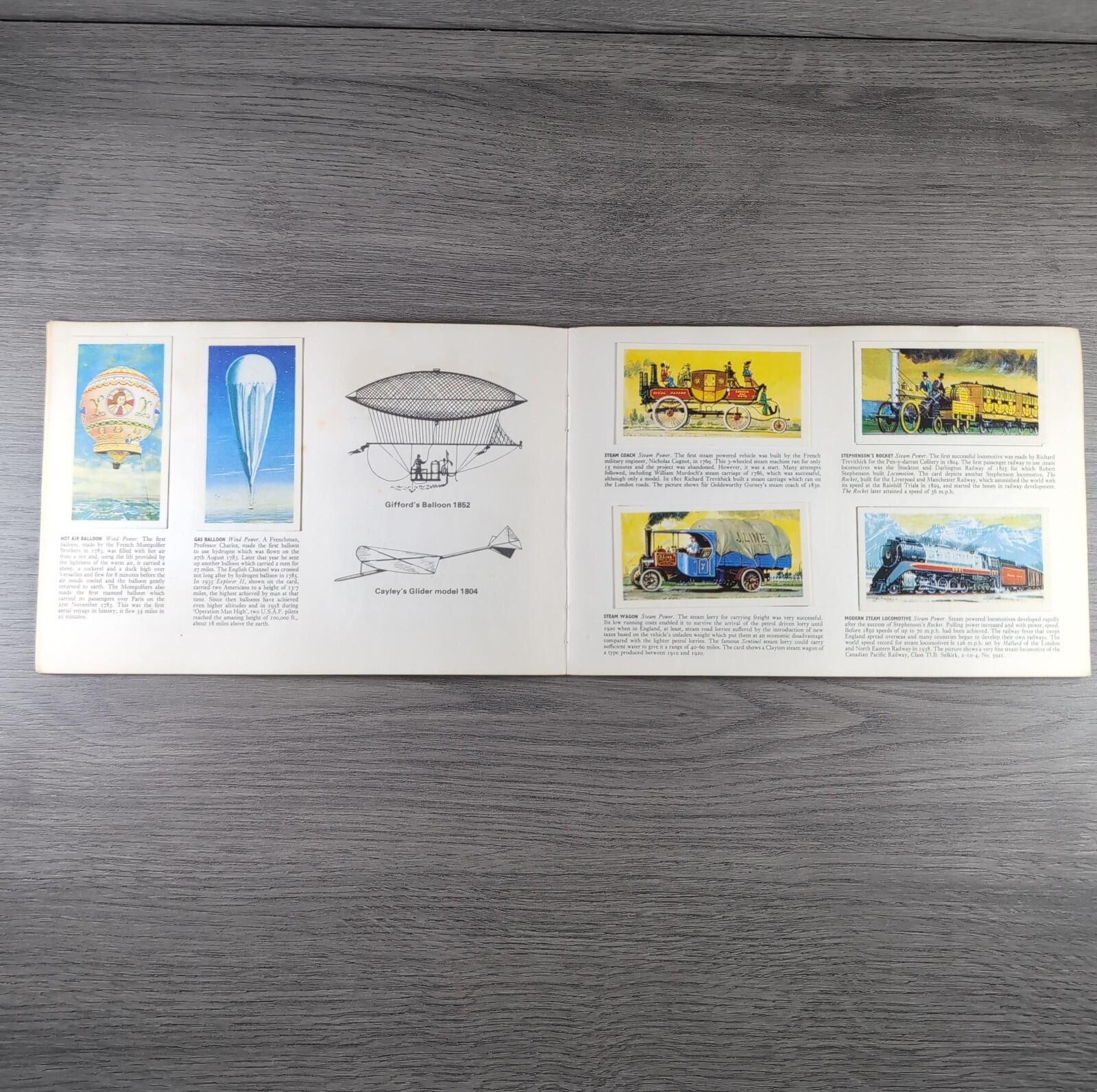 Brooke Bond Tea Picture Cards Album Transport Through The Ages Complete Set