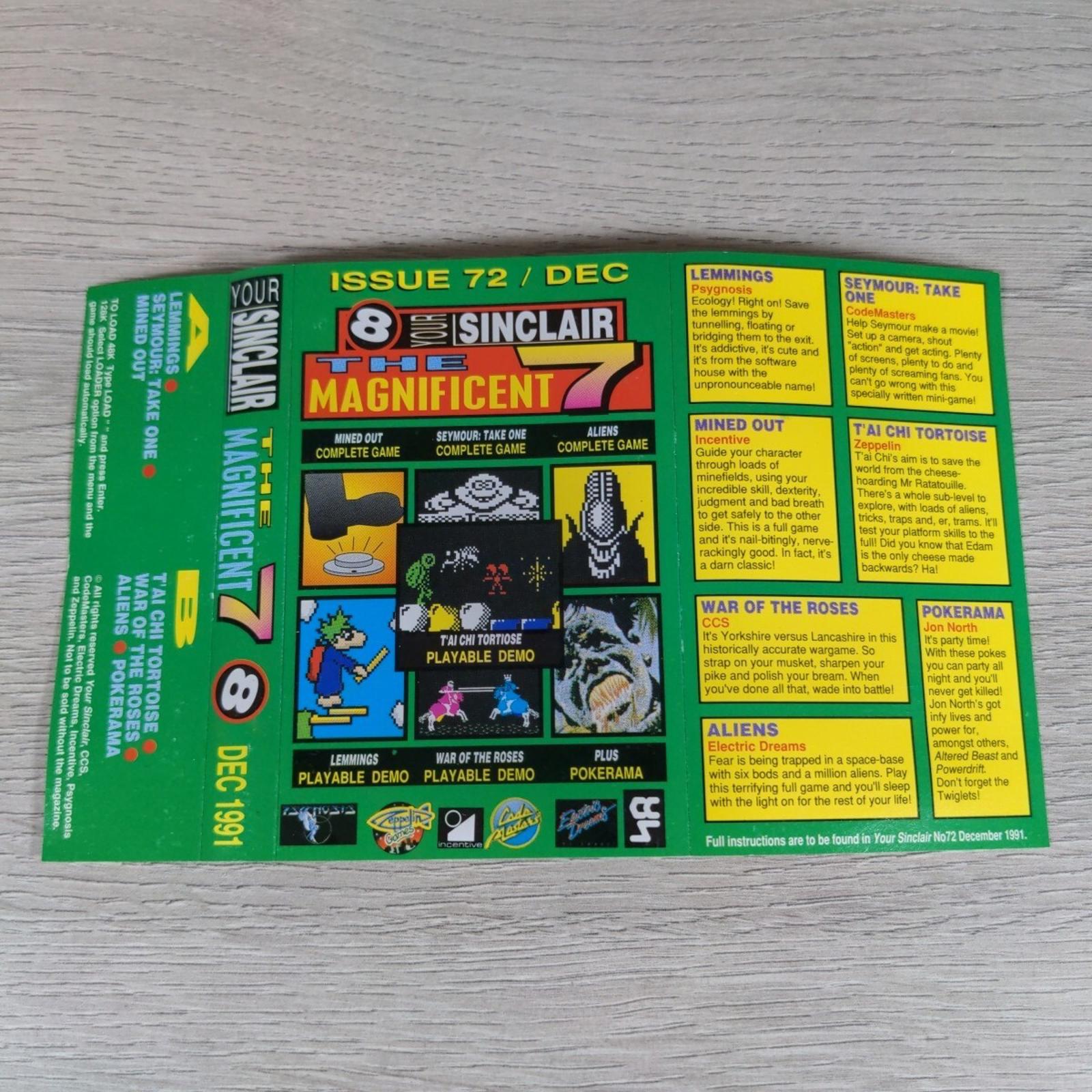 The Magnificent 7 Issue 72 ZX Spectrum 48K 128K Game Cassette Tested & Working - Retrorama UK