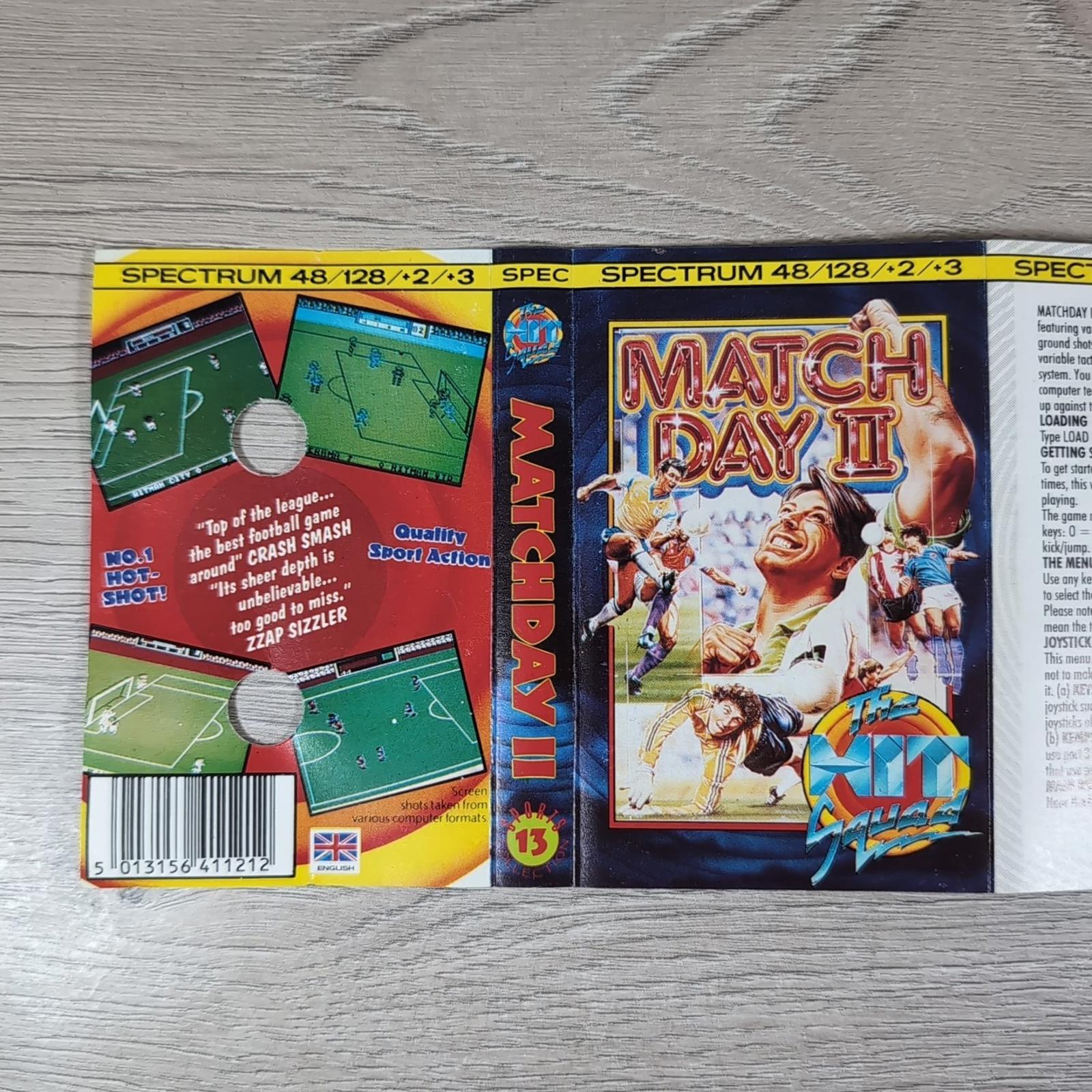 Match Day II ZX Spectrum 48/128K Game Cassette Hit Squad Tested & Working