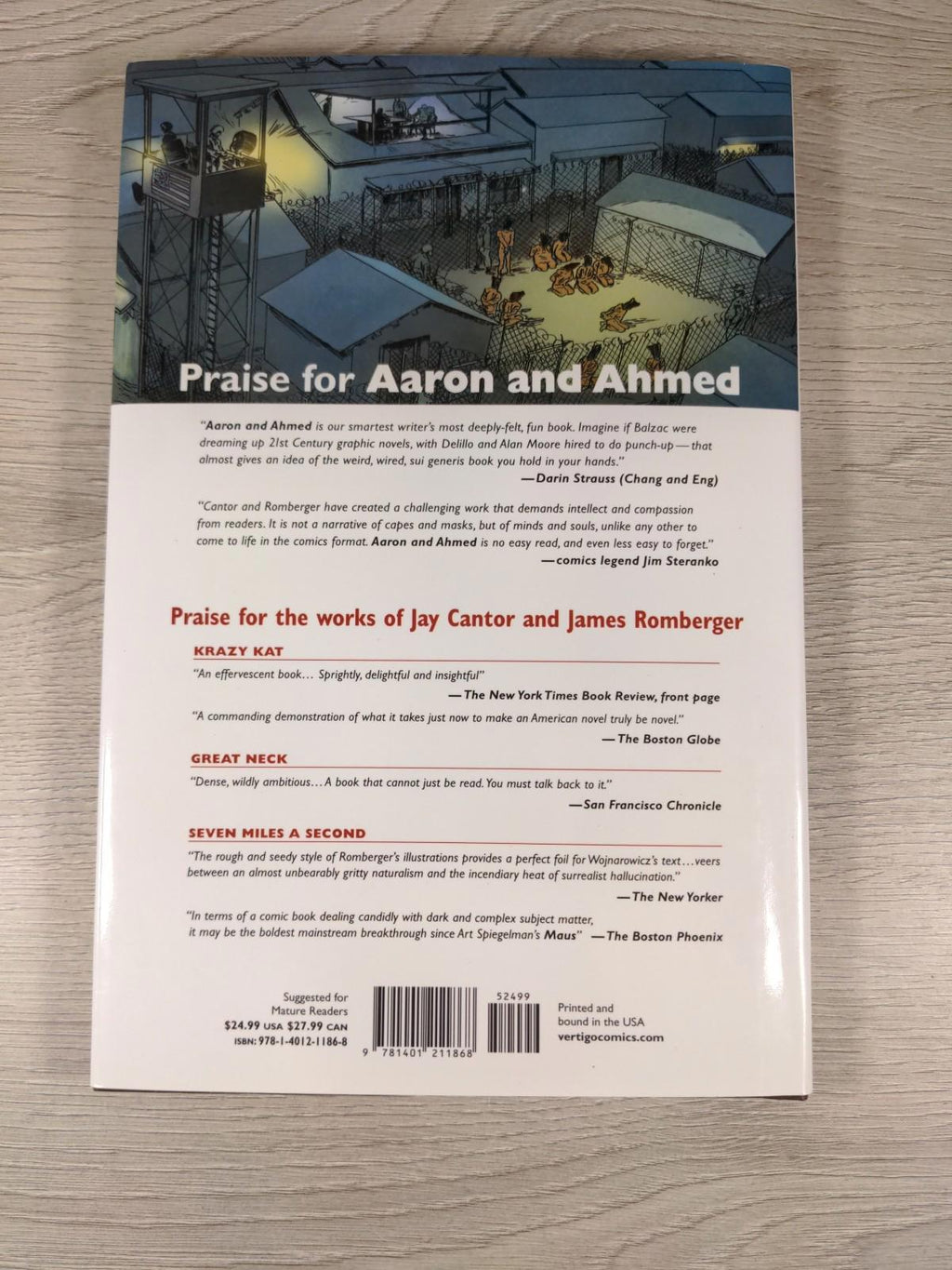 Vertigo Comics Aaron And Ahmed by Jay Cantor  Hardcover Graphic Novel 2011