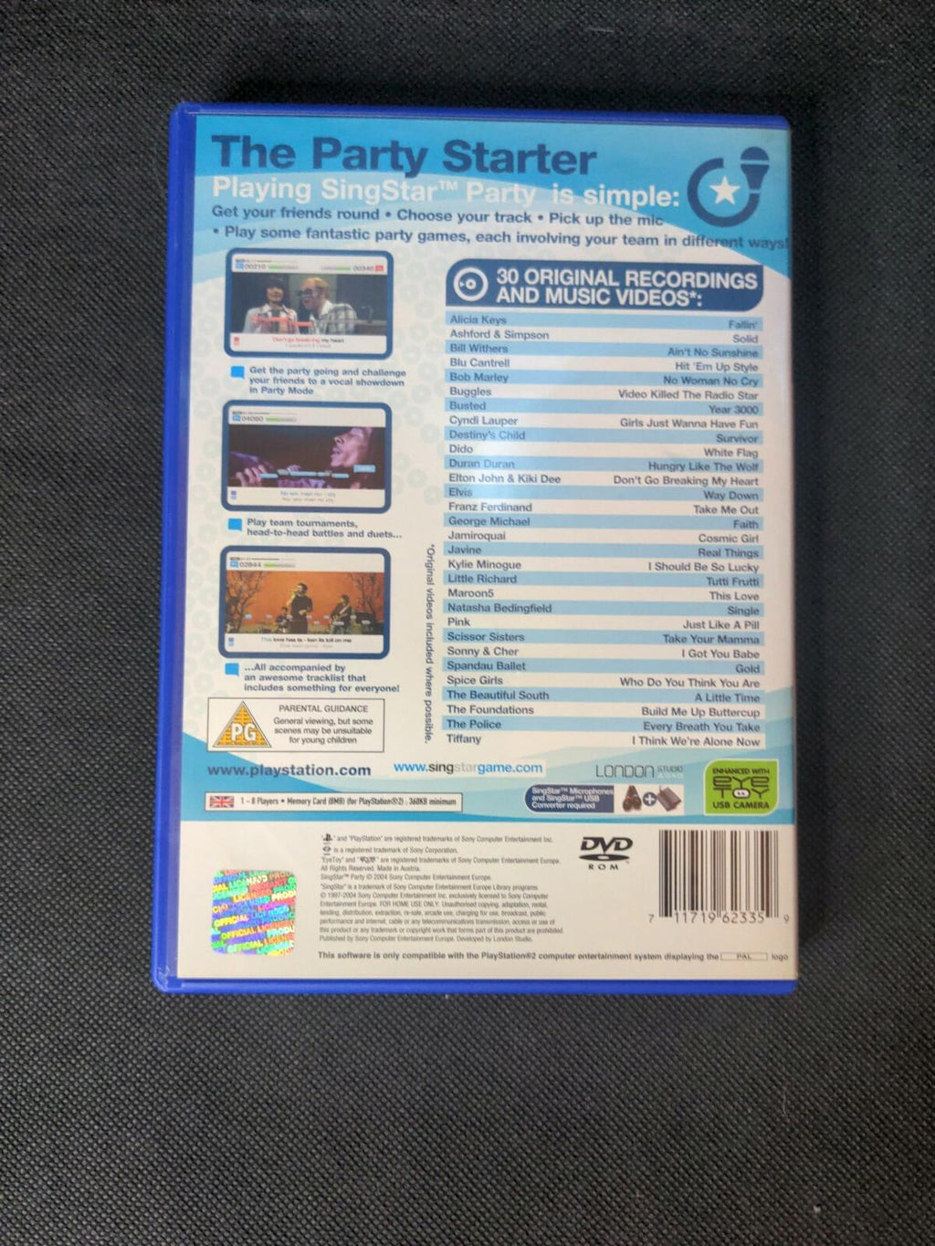 Singstar Party Game PlayStation PS2 Eye Toy Game PAL Region