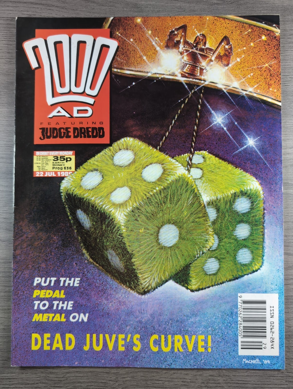 2000AD Prog 636 Featuring Judge Dread Comic 22nd July 1989 Vintage Retro Comic
