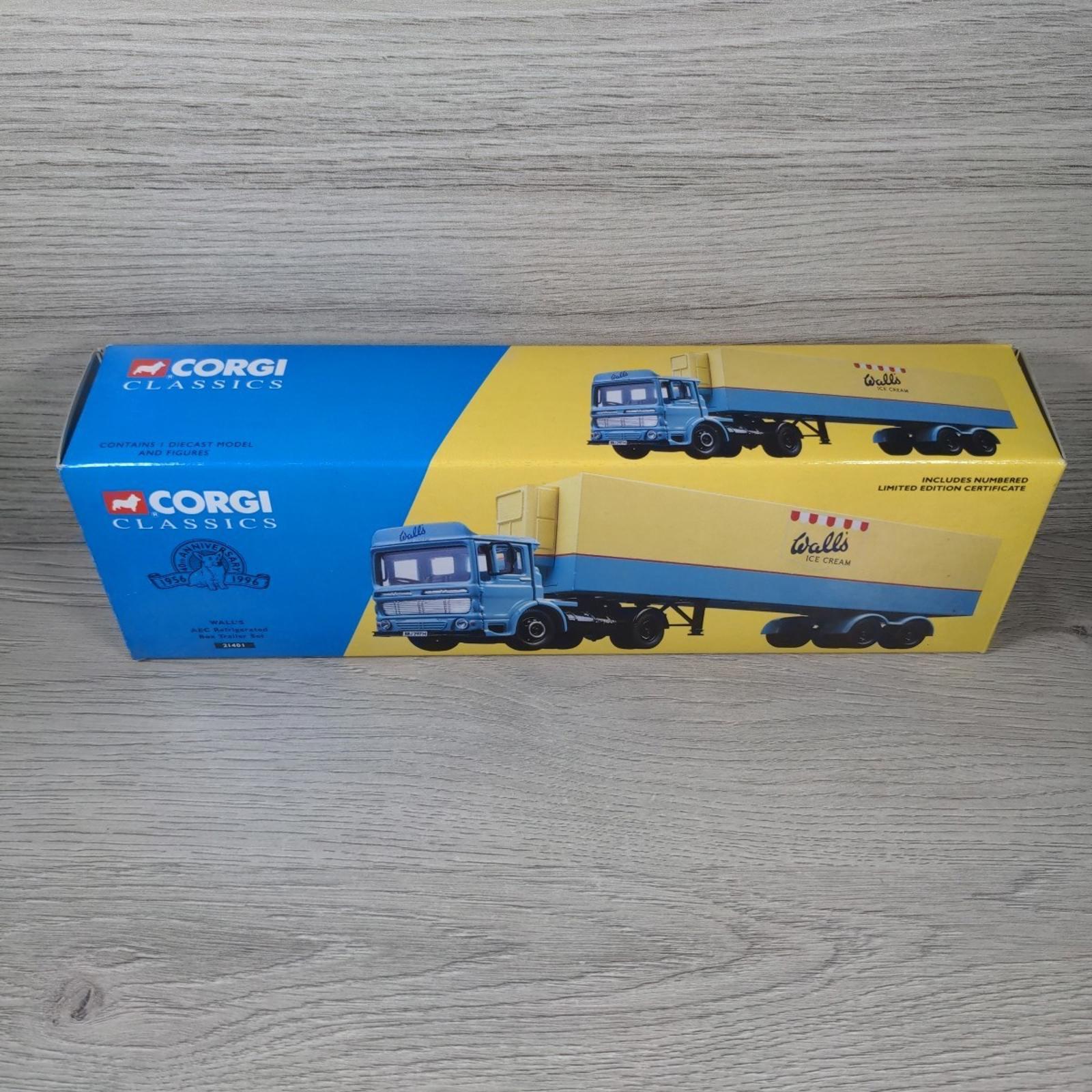 Corgi Classics Walls Ice Cream AEC Refrigerated Box Trailer Set 21401 Die-Cast