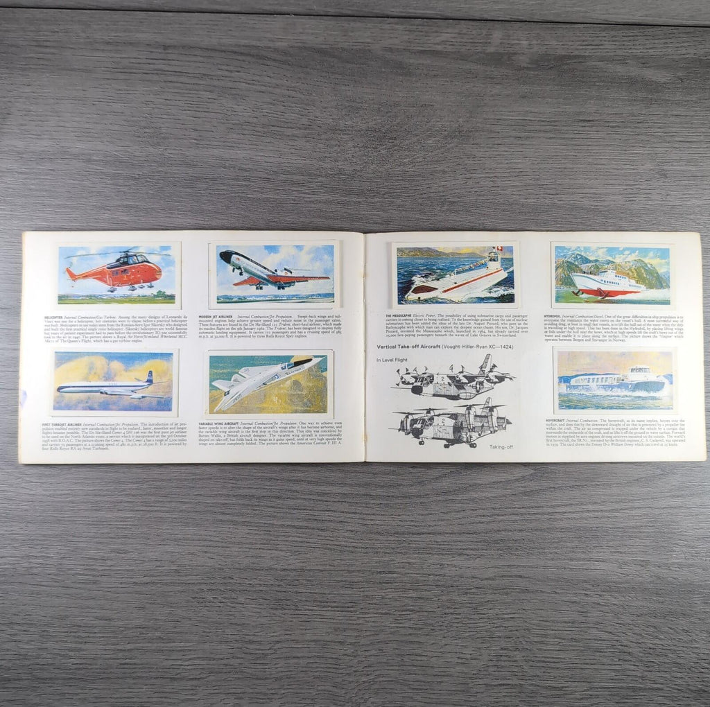 Brooke Bond Tea Picture Cards Album Transport Through The Ages Complete Set