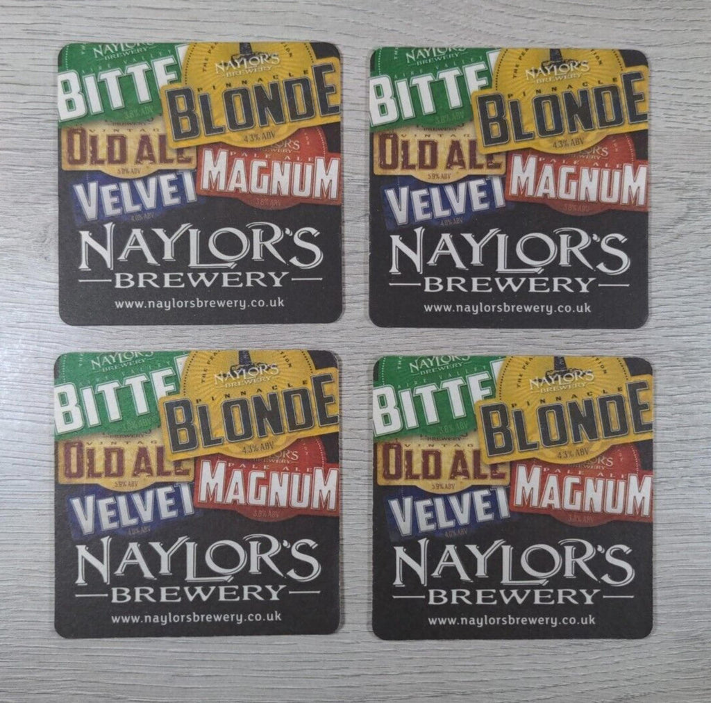 Naylors Brewery 4 x Vintage Beer Mats Pub Bar Coaster Breweriana - Retrorama UK