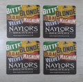 Naylors Brewery 4 x Vintage Beer Mats Pub Bar Coaster Breweriana - Retrorama UK