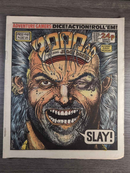 2000AD Prog 448 Featuring Judge Dread Comic 14th Dec 1985 Vintage Retro Comic