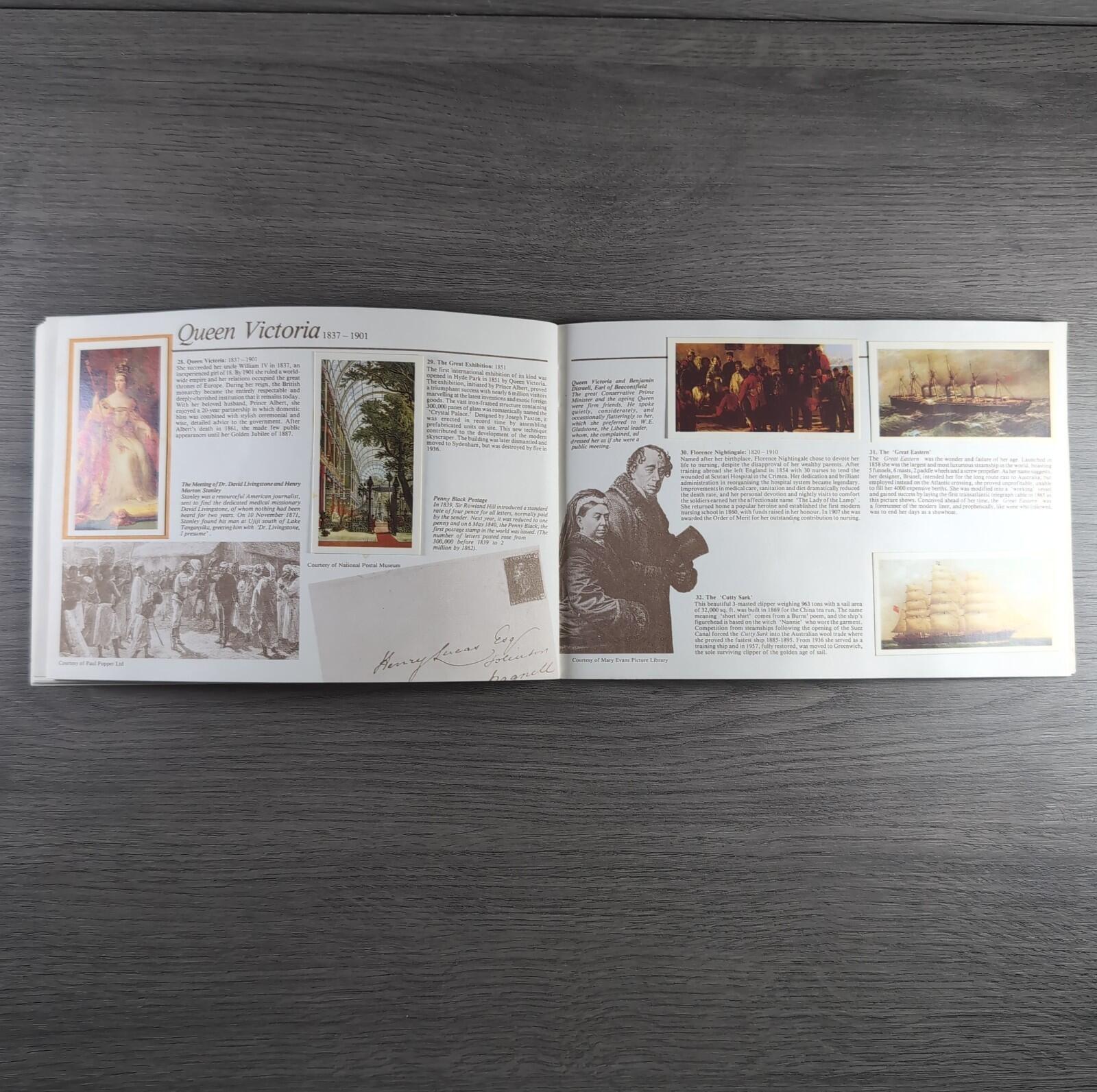 Brooke Bond Tea Picture Cards Album Queen Elizabeth I & II Complete Set