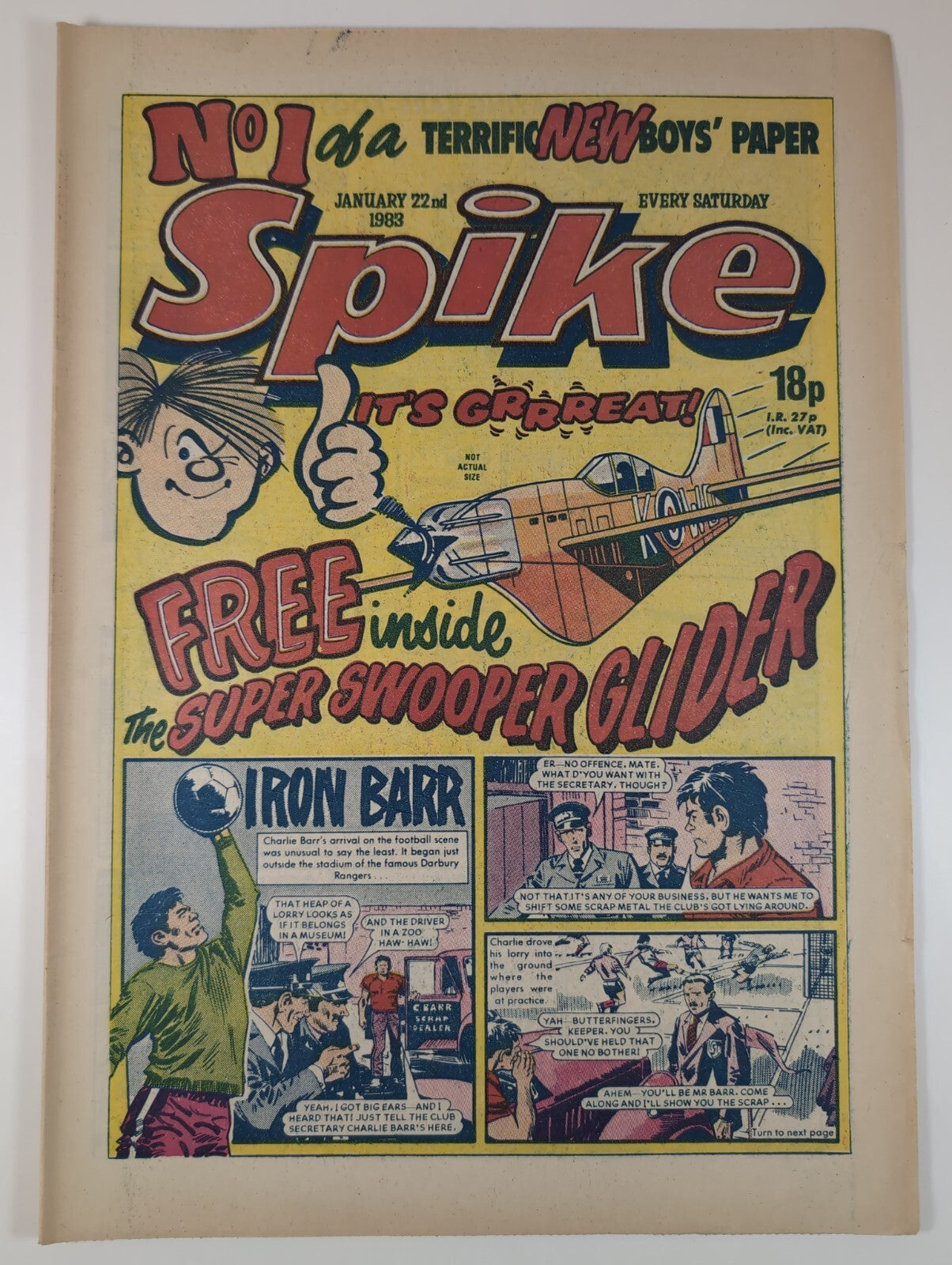 Spike Comic Issue No. 1 Jan 22nd 1983 D.C Thomson Vintage Retro Comic