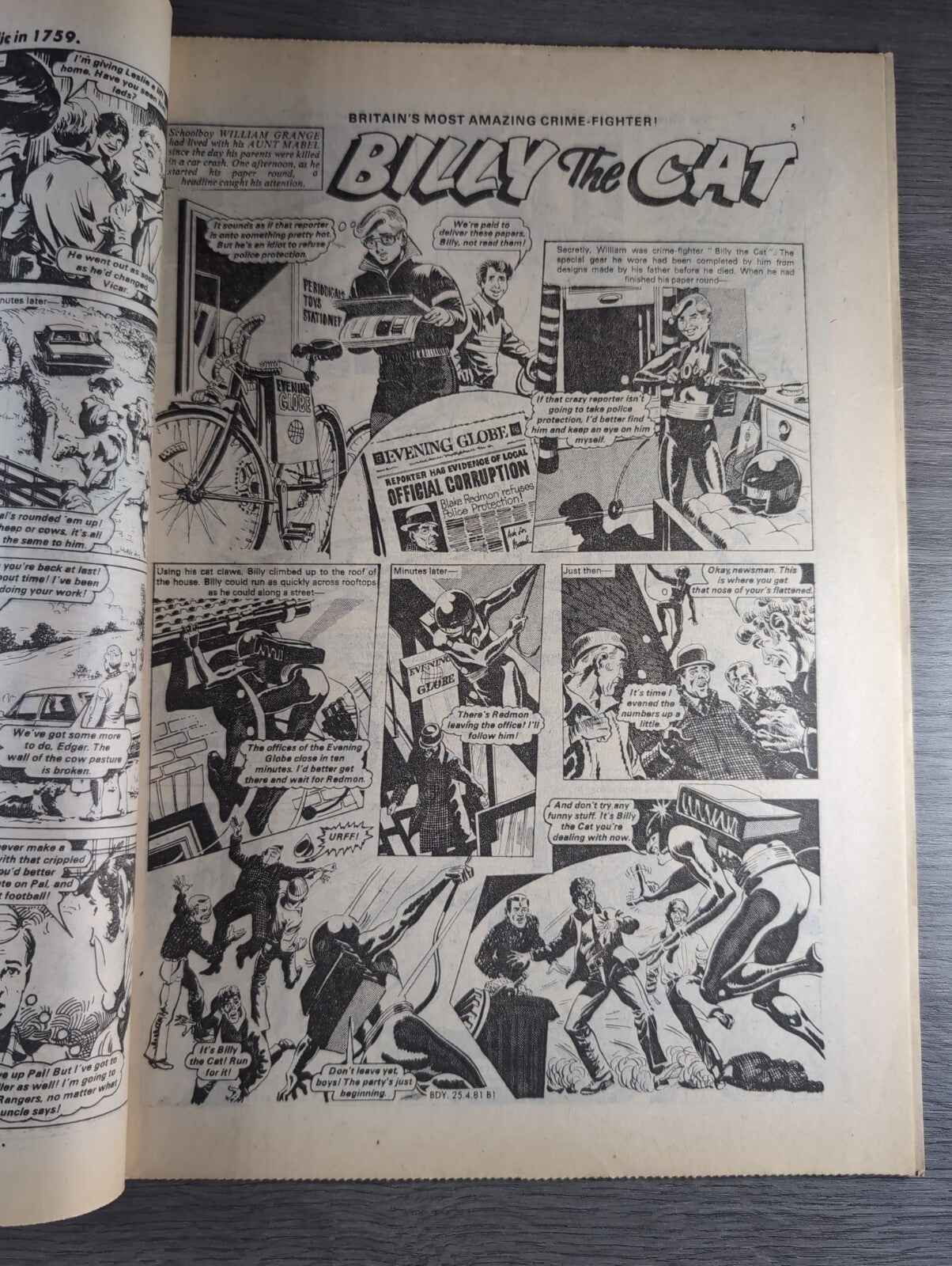 Buddy Comic Issue No 11 25th April 1981 Vintage Retro Comic