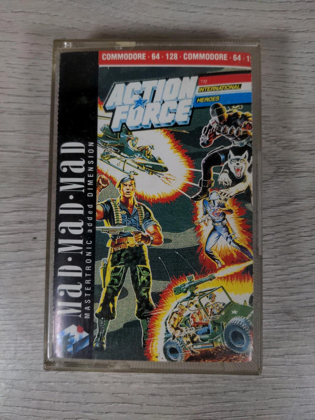 Action Force Commodore 64 C64 Game Cassette Mad Mastertronic Tested & Working