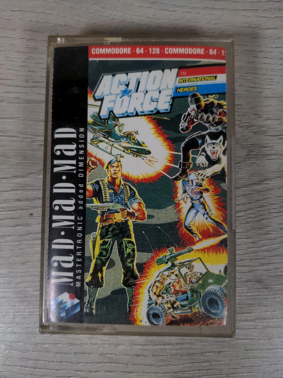 Action Force Commodore 64 C64 Game Cassette Mad Mastertronic Tested & Working