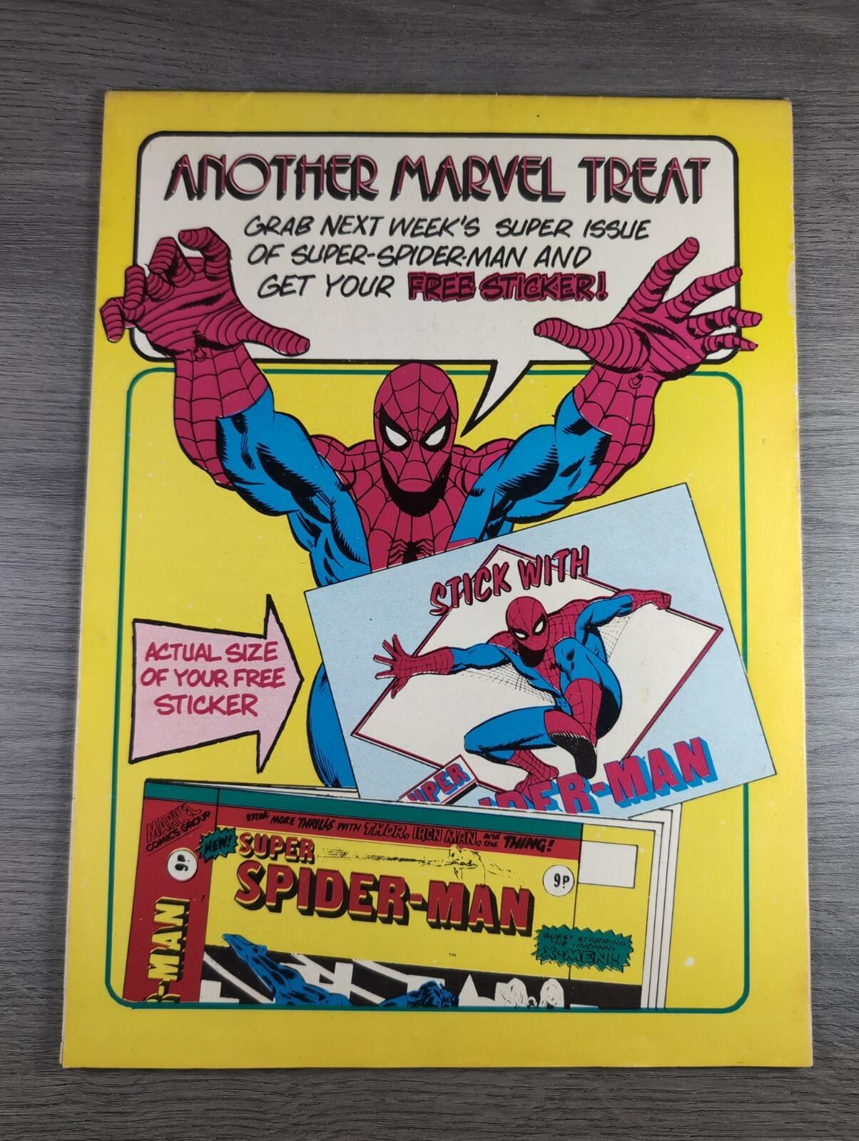 Super Spider-Man With The Super Heroes No. 160 Marvel Comics 6th March 1976