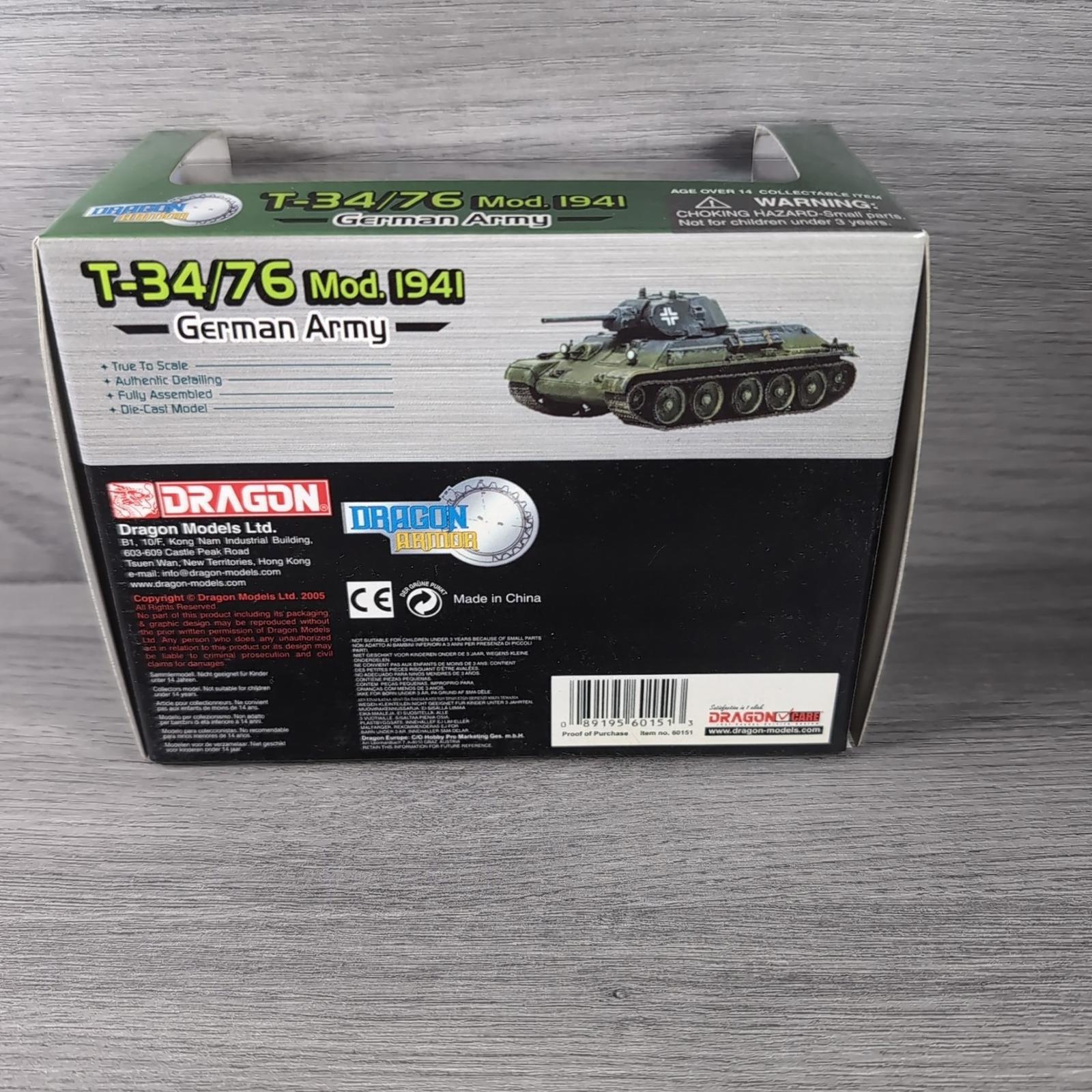 Dragon Armor T-34/76 Mod. 1941 6th Pz Div Eastern Front 1:72 Scale Model 60151