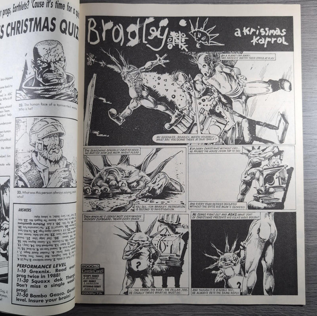 2000AD Prog 554 Featuring Judge Dredd 26th December 1987 Vintage Comic