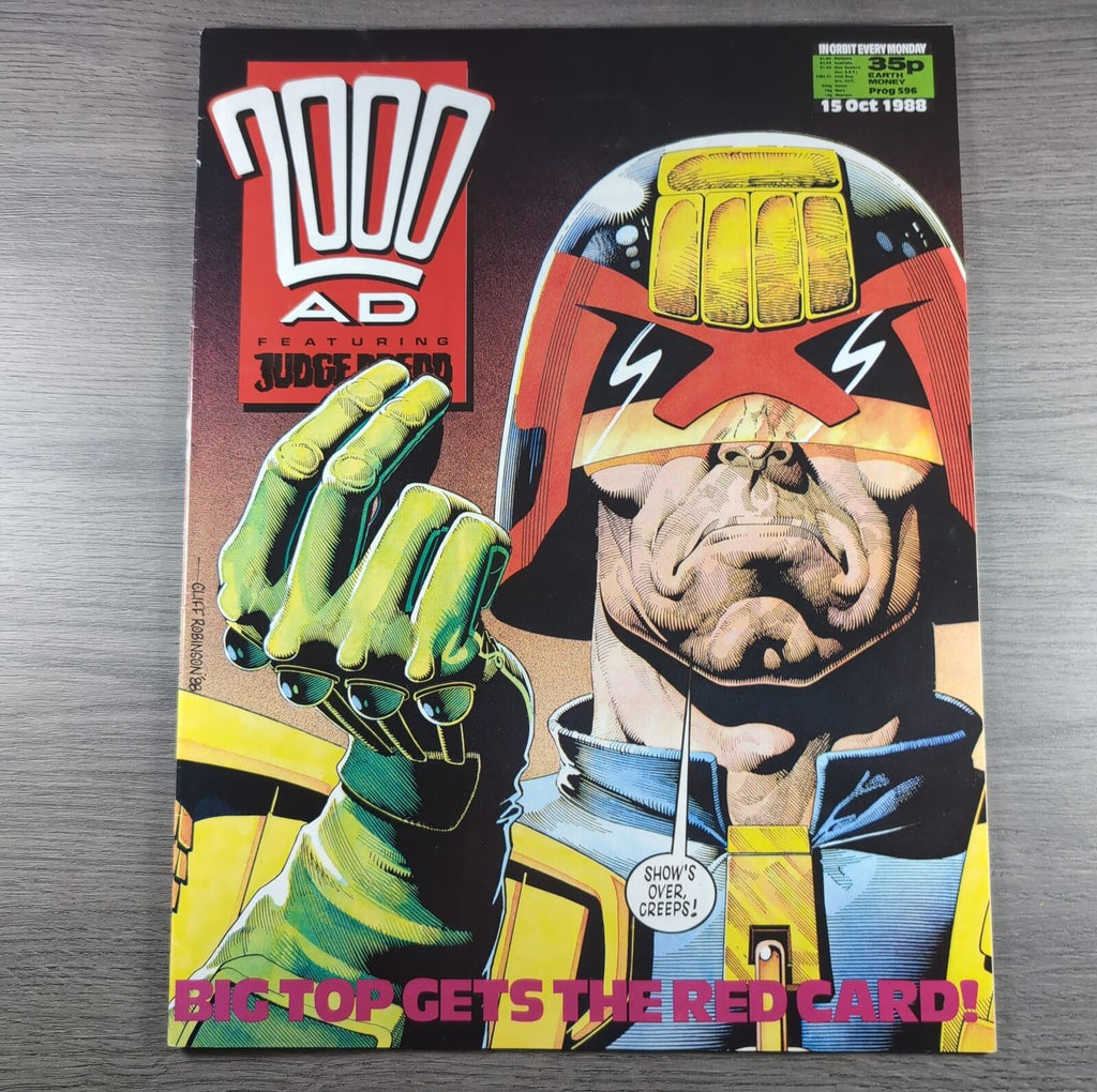 2000AD Prog 596 Featuring Judge Dredd 15th October 1988 Vintage Comic