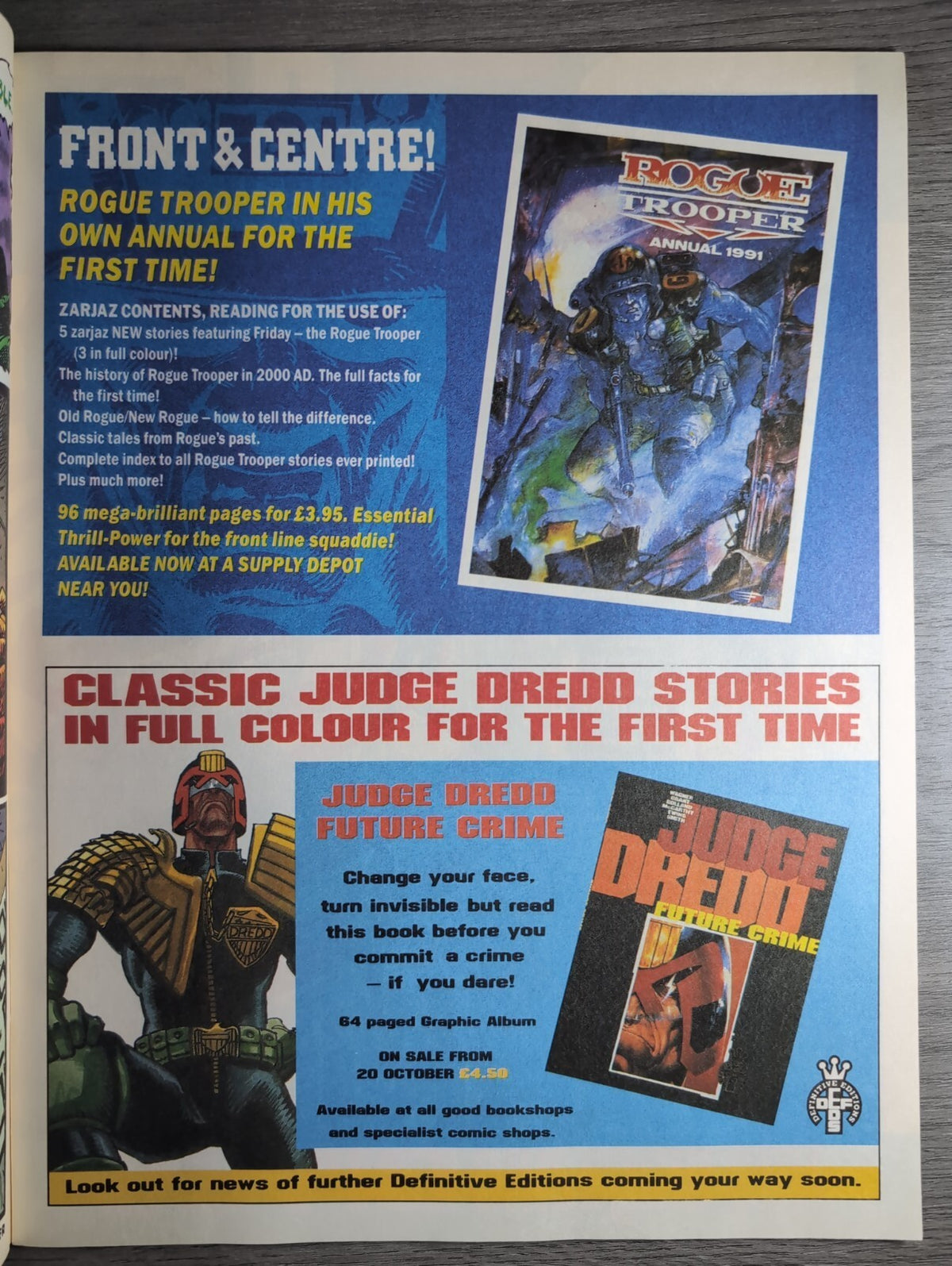 2000AD Prog 704 Featuring Judge Dredd Comic 10th Nov 1990  Vintage Retro Comic