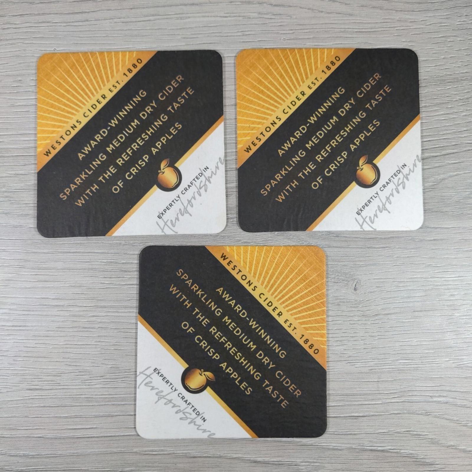 Stowford Press 3 x Vintage Beer Mats Pub Bar Coaster Breweriana