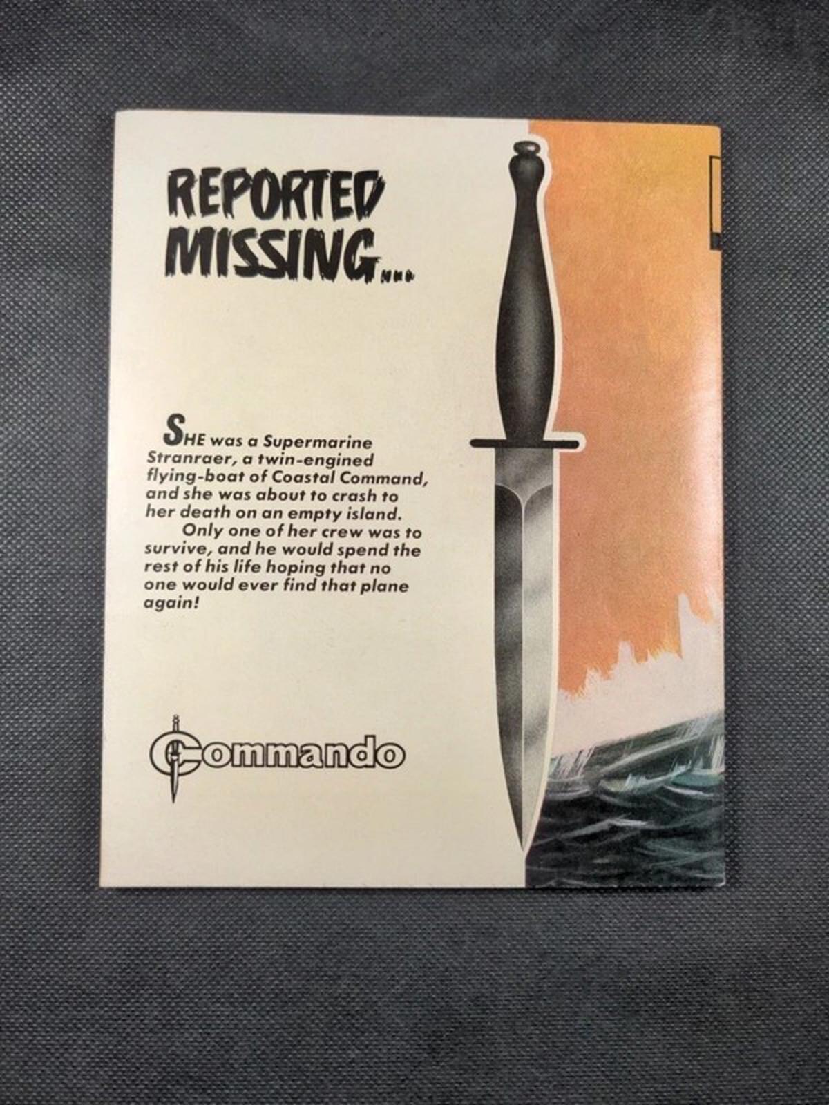 Commando Comic Issue Number 1298 Reported Missing
