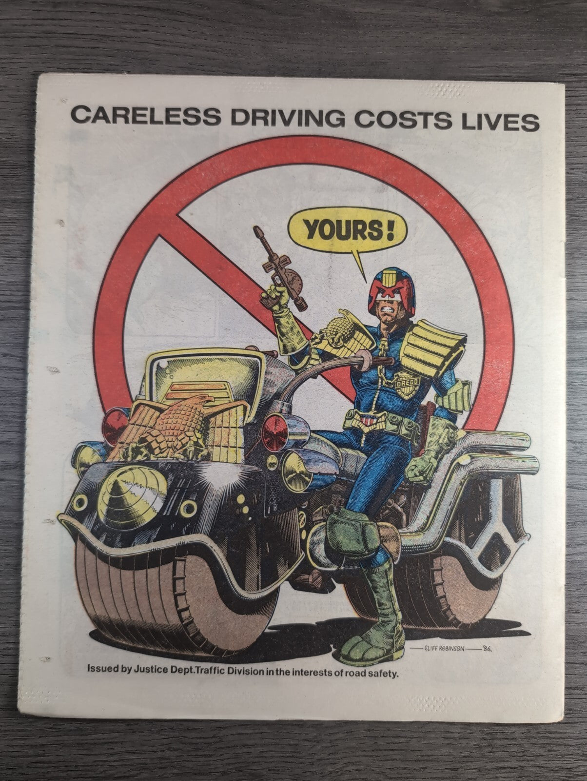 2000AD Prog 459 Featuring Judge Dread Comic 1st March 1986 Vintage Retro Comic