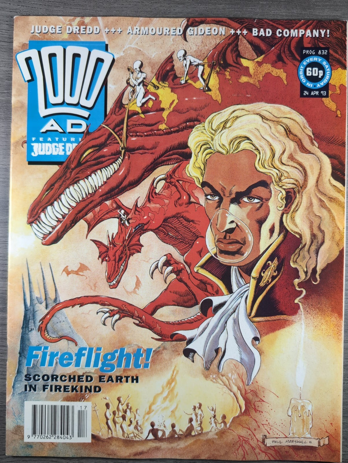 2000AD Prog 832 Featuring Judge Dredd Comic 24th April 1993 Vintage Retro Comic