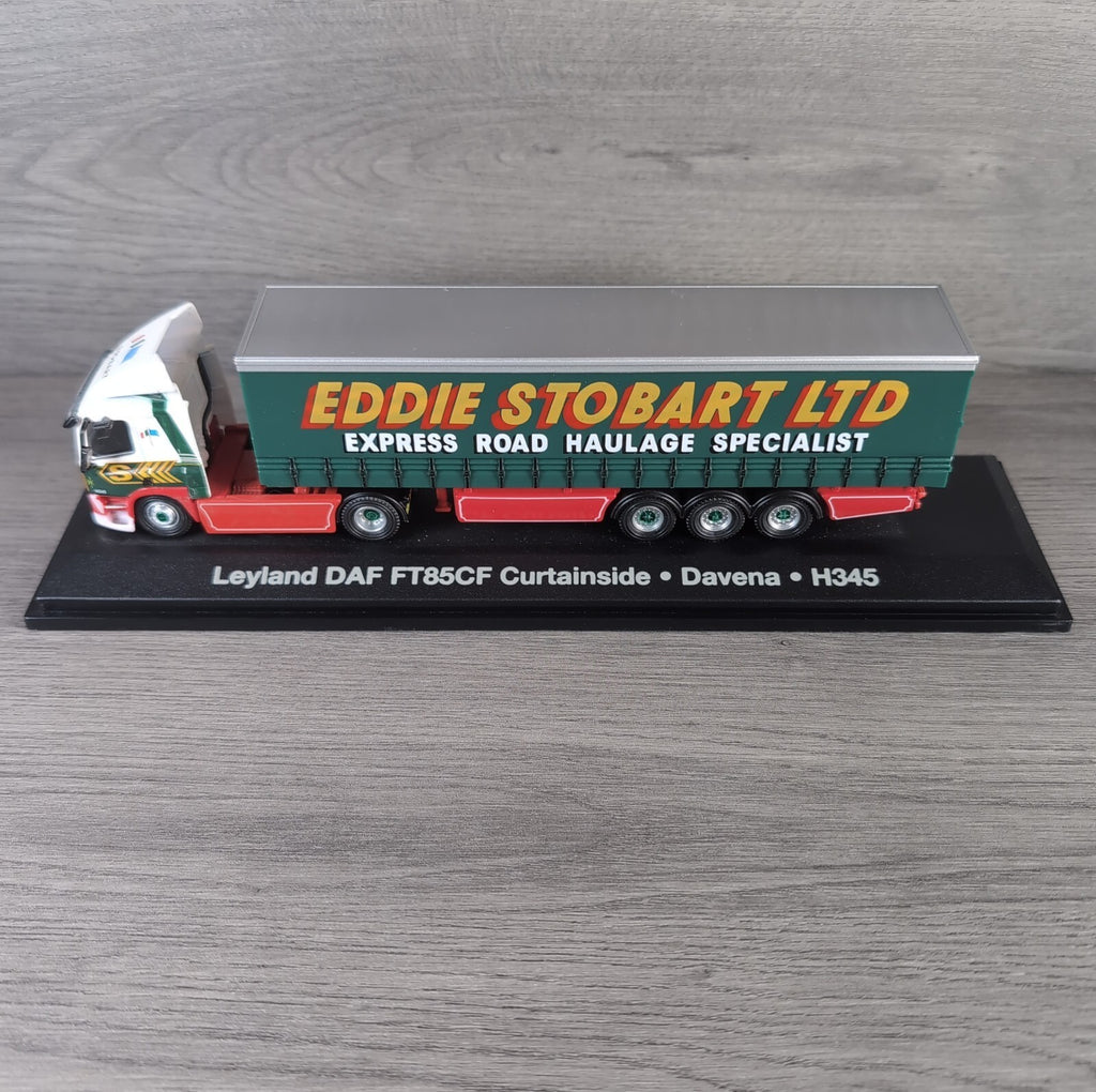Atlas Editions Eddie Stobart Leyland DAF FT85CF Curtainside Davena H345 1:76