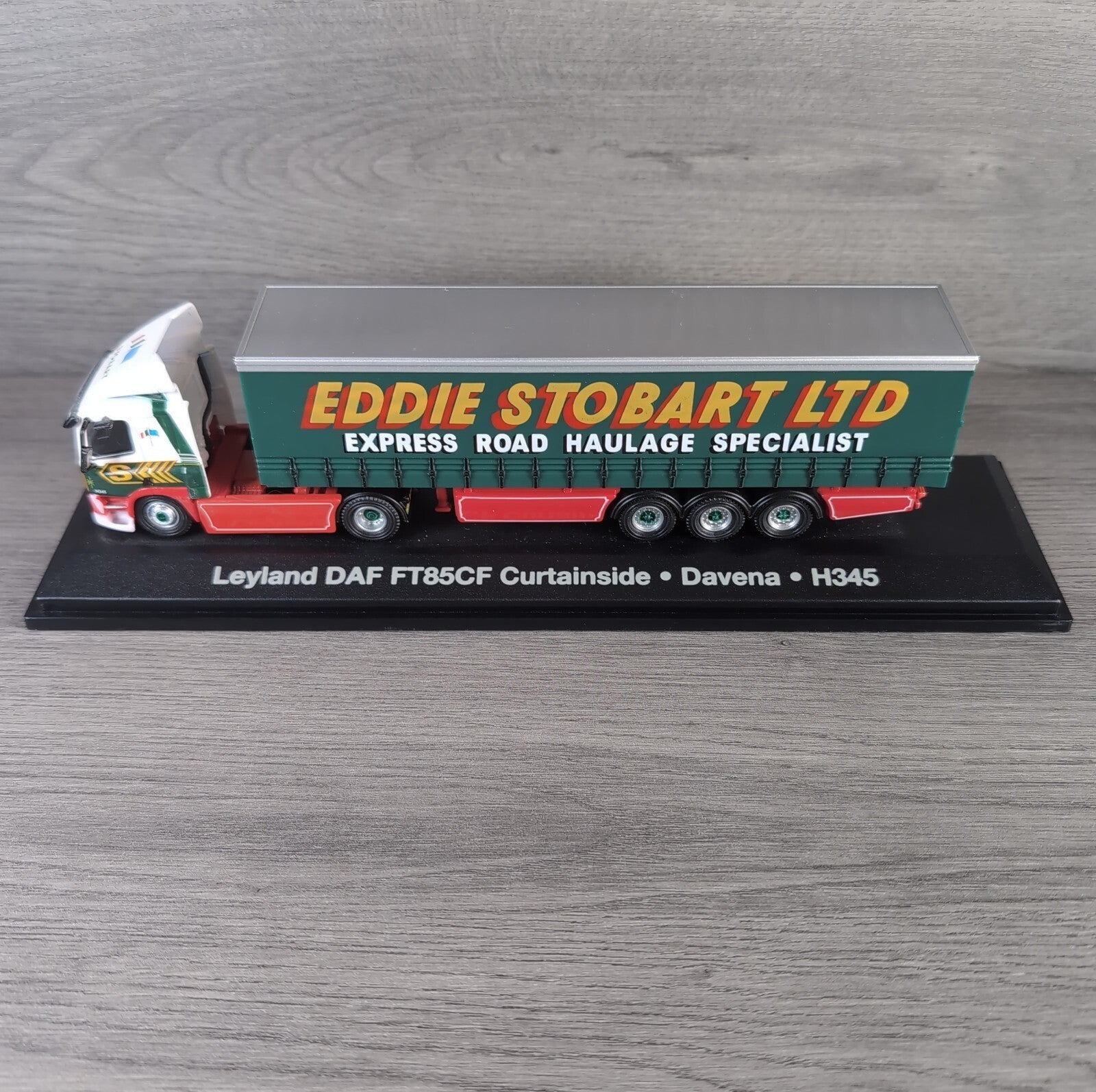 Atlas Editions Eddie Stobart Leyland DAF FT85CF Curtainside Davena H345 1:76