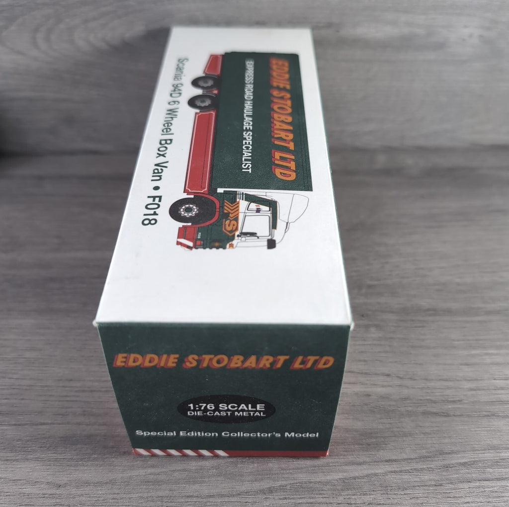 Atlas Editions Eddie Stobart Scania 94D 6 Wheel Box Van F018 Die-Cast 1:76 Scale